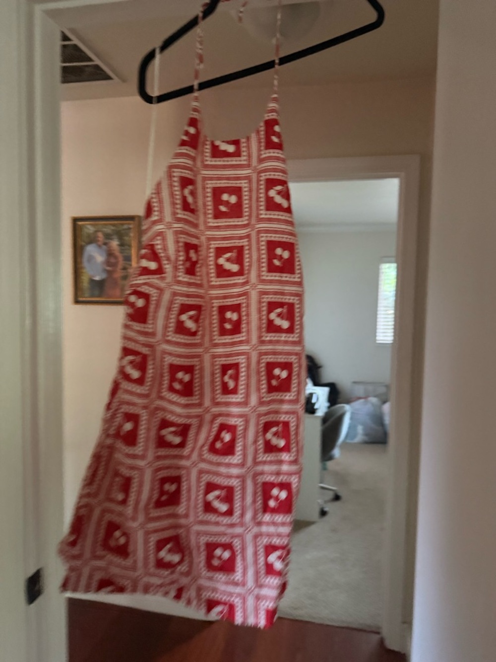 Abercrombie & Fitch Red and White Printed Cherry Dress rare